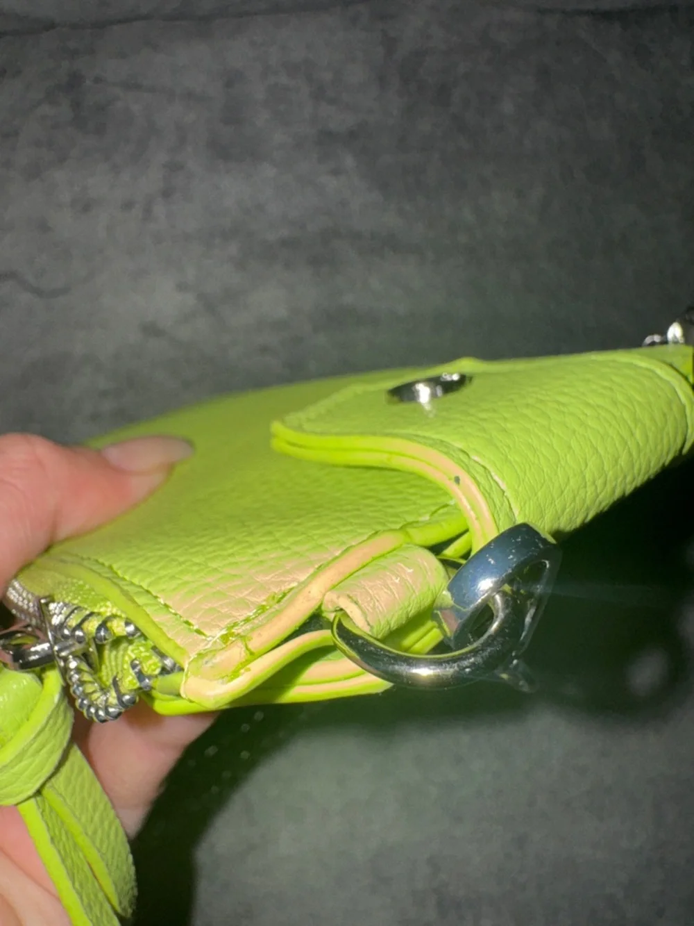 Crossbody Phone Bag - Neon Green - Picture 10 of 17